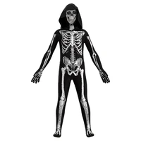 2021 scary zombie costume kids skeleton skull costume cosplay purim halloween costume for kids adult men women boys girls new