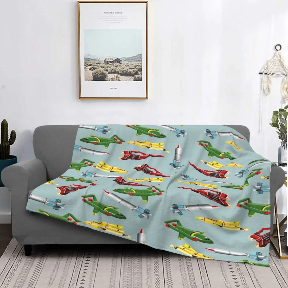 

Thunderbirds Pattern Blanket Bedspread Bed Plaid Bed Cover Bed Blanket Hooded Blanket Plaids And Covers
