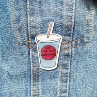 acrylic large brooch for women and men cartoon cola pins %e2%80%9cyou can be anything%e2%80%9d vintage badges backpacks accessories jewelry gift