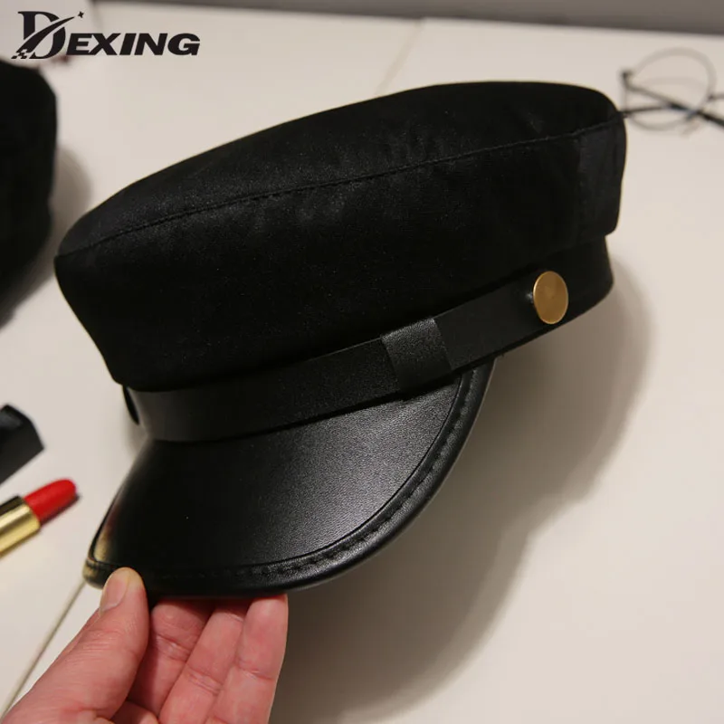 Новинка 2019 Зимняя кепка Newsboy для женщин черные Ретро Мужские береты baker