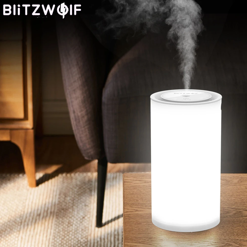 

Blitzwolf BW-FUN2 USB Air Purifier For Home 450ml Touch Control Desktop Purifier Mist Diffuser with Night Light Air Cleaner