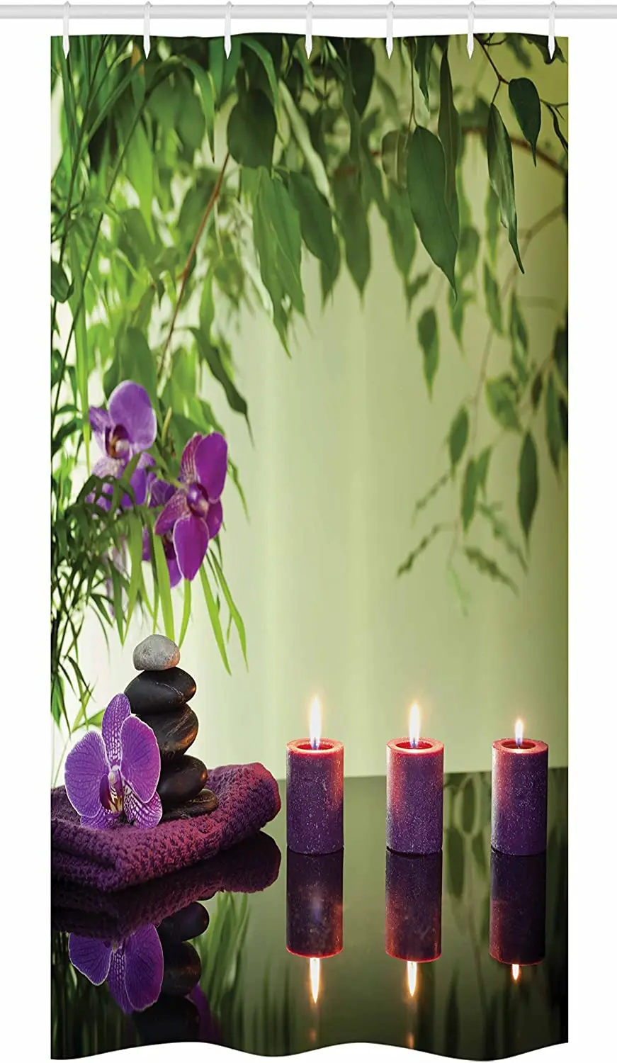 Занавеска для душа Spa водонепроницаемые ароматические свечи с камнями и