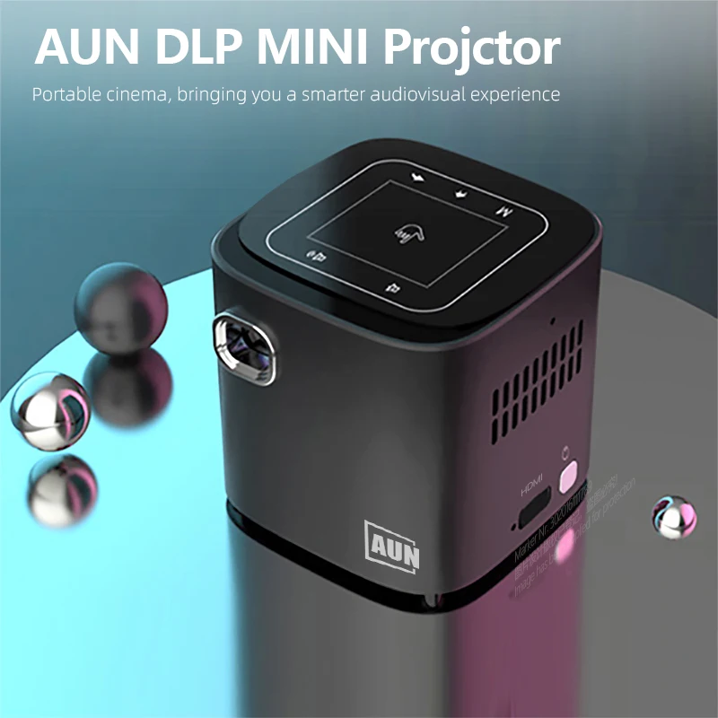 Мини-проектор AUN 120 дюймов X4 Android 7 1 WIFI Bluetooth значение Портативный Светодиодный