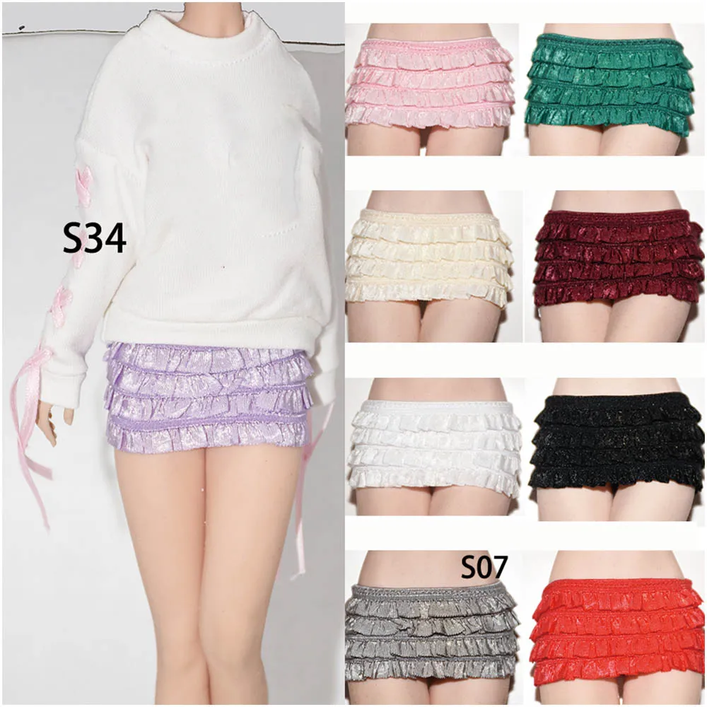 

Spot 1/6 scale female soldier pleated miniskirt costume model for 12’’ action figure body accessories