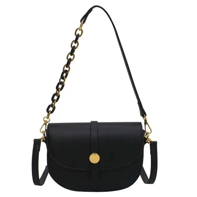

Luxury Fashion Women Crossbody Shoulder Bags PU Leather Semicircle Saddle Shoulder Handbags For Ladies C Hain Designer
