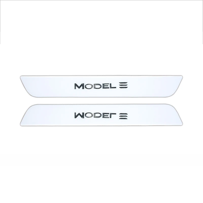 

2pcs Car Threshold Stickers Anti-scratch Protective Strip Door Welcome Pedal Cover Interior Modification for Tesla Model 3