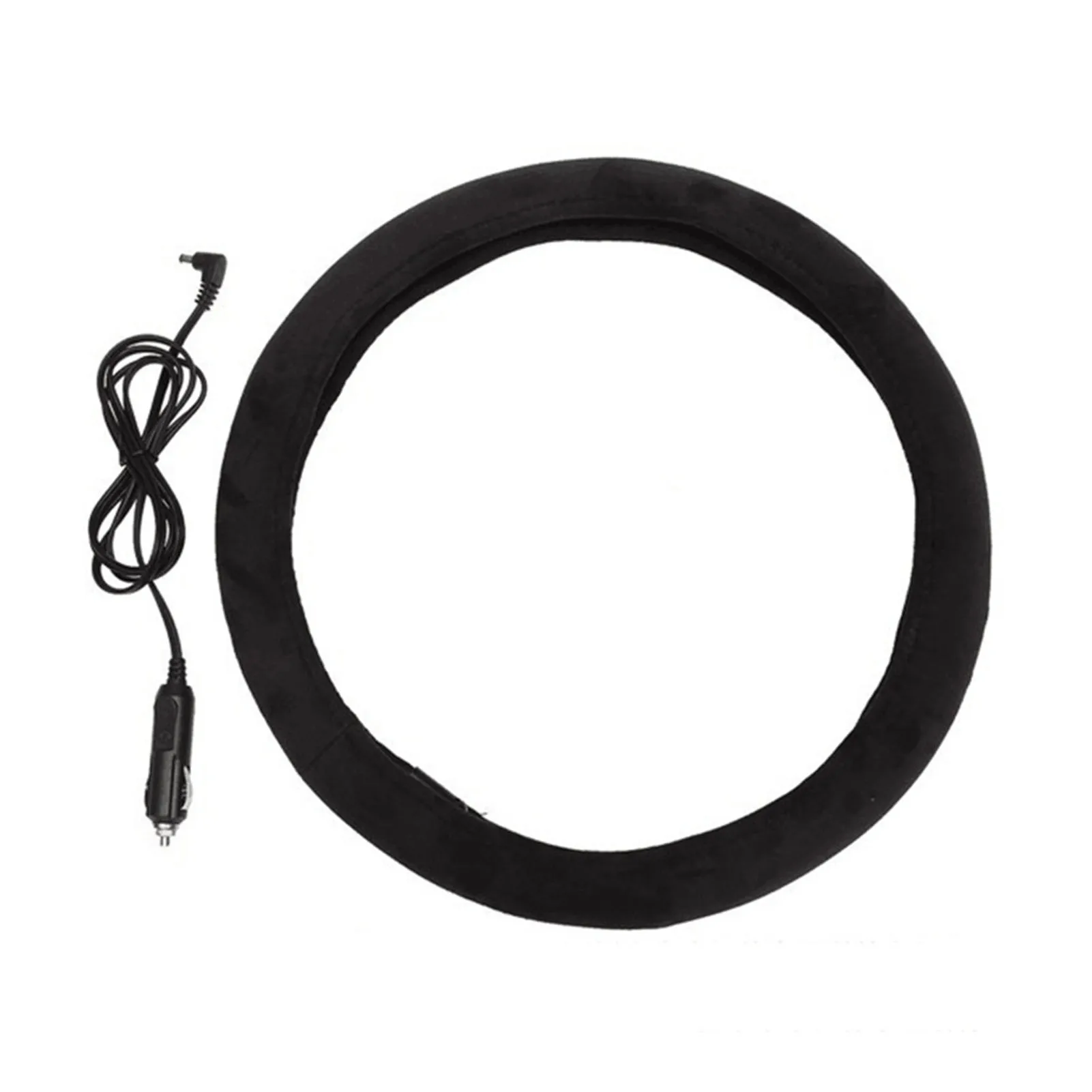 

12V Heated Car Leather Steering Wheel Covers Black Heating Keep Warm Auto Steering-Covers Universal Car Interior Accessories