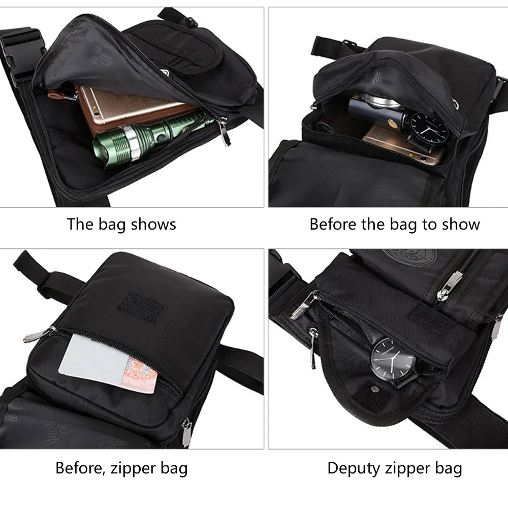 

High Quality Men's Canvas Drop Leg Bag Military Motorcycle Multi-purpose Messenger Shoulder Bags Belt Hip Bum Waist Fanny Pack