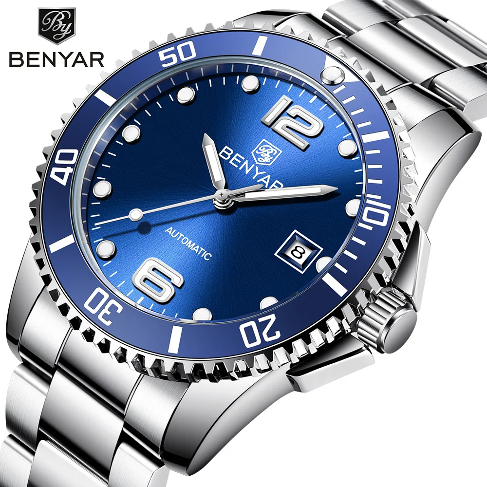 Новинка 5152 мужские часы BENYAR автоматические механические спортивные