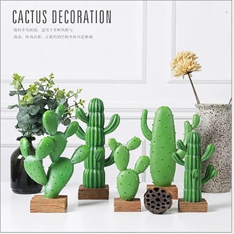 Скандинавское моделирование фигурки Cactu настольная растительная смола орнамент
