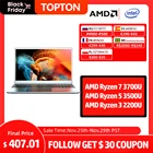 Игровой ноутбук 15,6 дюйма AMD Ryzen 5 3500U 7 3700U, полный экран 4 Гб DDR4, встроенная оперативная память, разблокировка отпечатком пальца, клавиатура с подсветкой Win 10 Pc