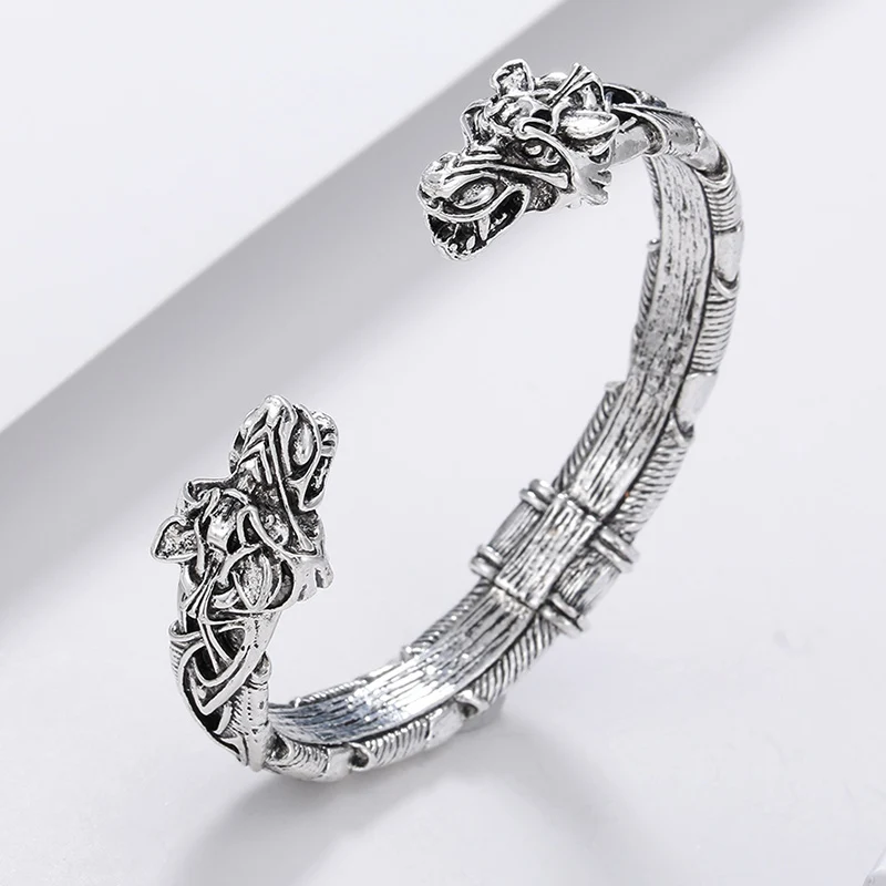 Красивая Ручная работа Viking браслет большой Фенрир модные украшения аксессуары в