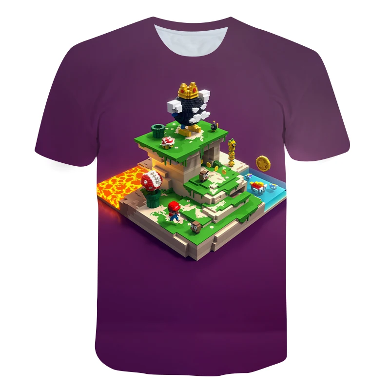 

Kids Funny Mario 3D Print T-shirts Costume Fashion Boys Girls 2021 Summer Tees Top Clothing Children Clothes Baby Casual Tshirt