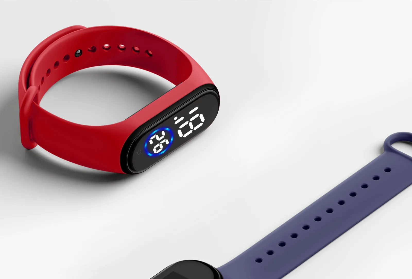 Часы наручные montre silicone цифровые светодиодные спортивные водонепроницаемые с