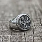 2021 новый роскошный Нержавеющаясталь Древо жизни перстень классический Для мужчин амулет викинга кольца нордические украшения
