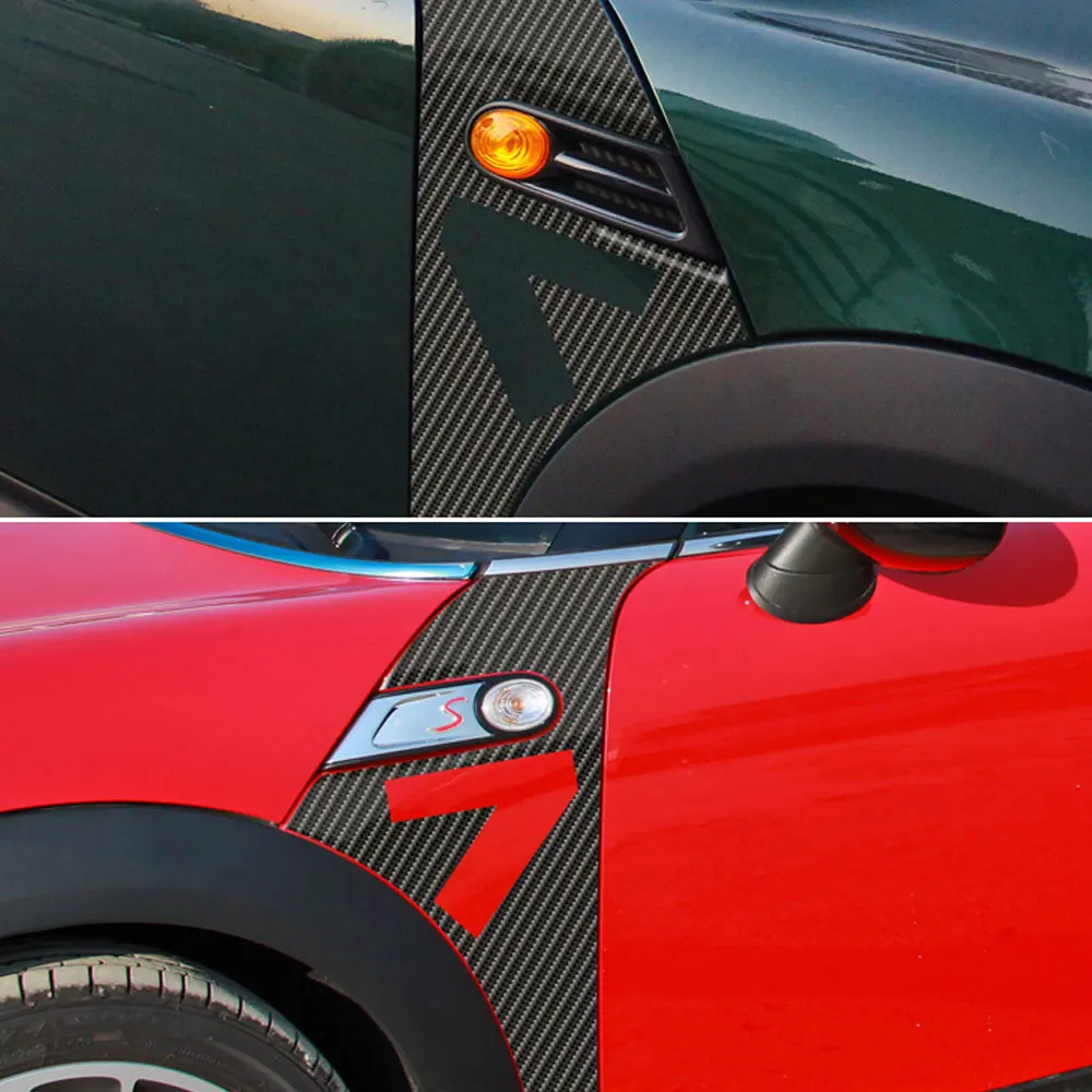 DSYCAR 1 пара углеродное волокно автомобильная боковая вентиляционная крышка