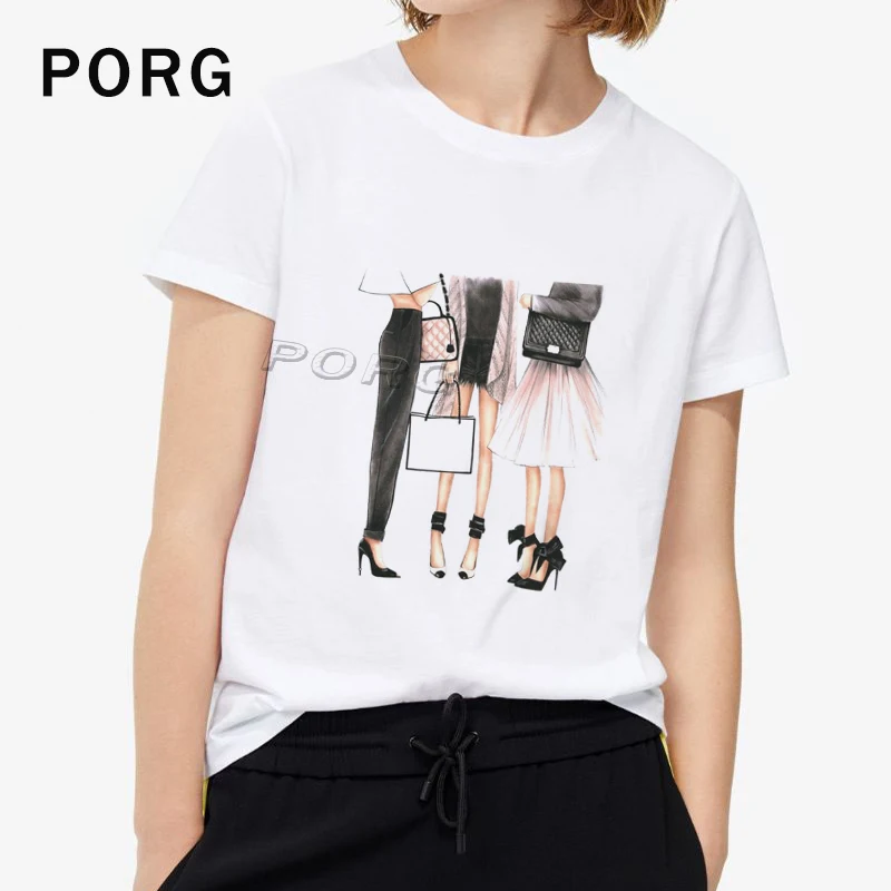 2019 повседневные женские футболки в стиле Харадзюку уличная одежда кавайные
