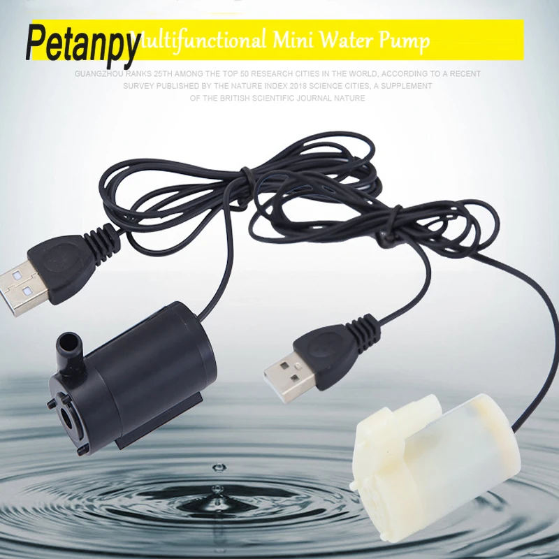 Миниатюрный кислородный воздушный насос для аквариума с USB разъемом и