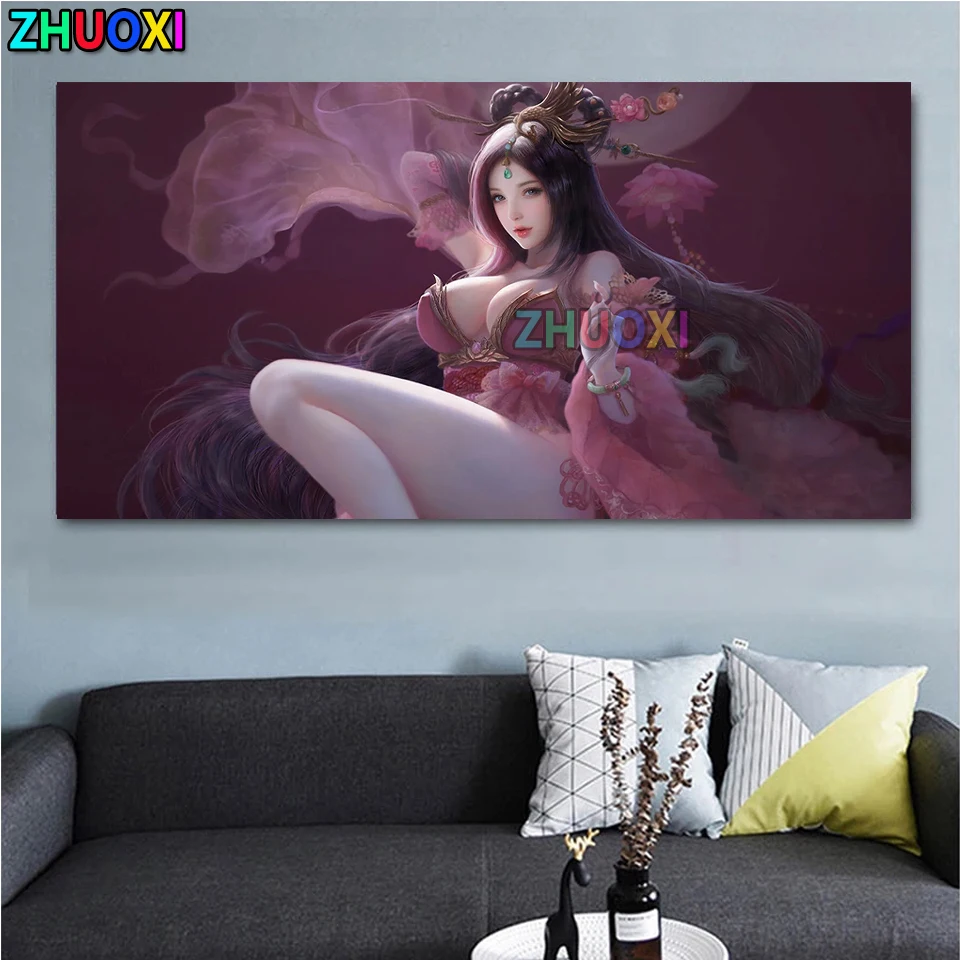 

Sexy Classical Beauty DIY 5D Full Drill Round Diamond Painting Kits Art for Adults Painting Rhinestone Embroidery Crafts Mosaic