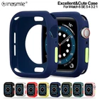 Мягкий силиконовый чехол из ТПУ для iWatch серии 3 2 1 38 мм 42 мм, зеркальный бампер для Apple Watch серии 4 5 6 SE 40 мм 44 мм