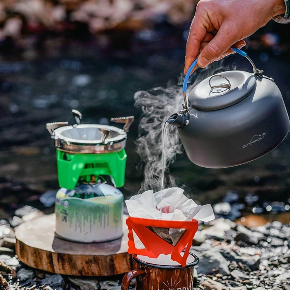 

Portable Aluminum Outdoor Camping Kettle Tea Pot Kettle Compact Lightweight Cafe Pot for Camping Hiking Backpacking