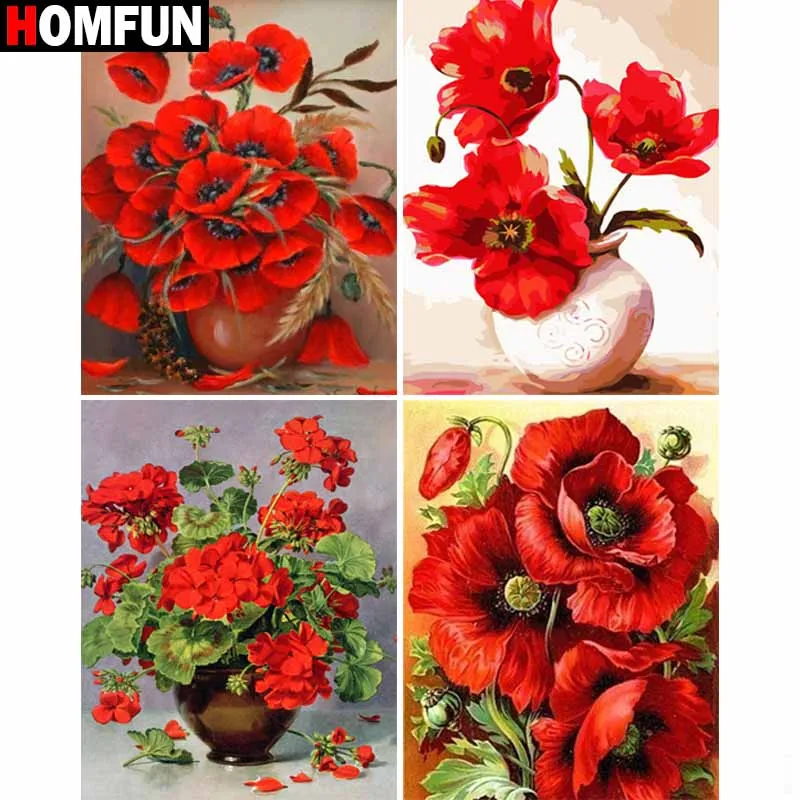 

HOMFUN Full Square/Round Drill 5D DIY Diamond Painting "Bouquet landscape" Embroidery Cross Stitch 5D Home Decor Gift