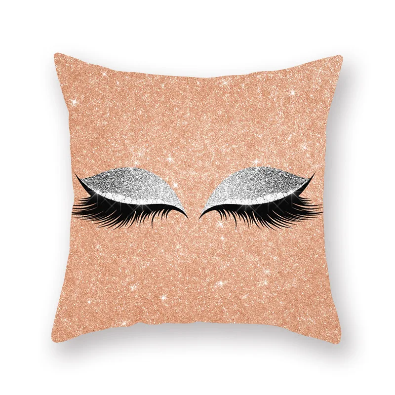 

INS Eyelash Sofa cushions cushion cover 45*45 Pillow cases Polyester pillowcase home decor pillow covers kd-0153