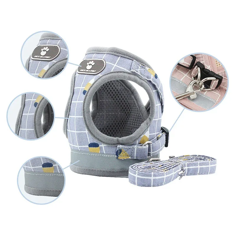 Нейлоновый ошейник для собак и кошек Светоотражающий поводок прогулок веревка