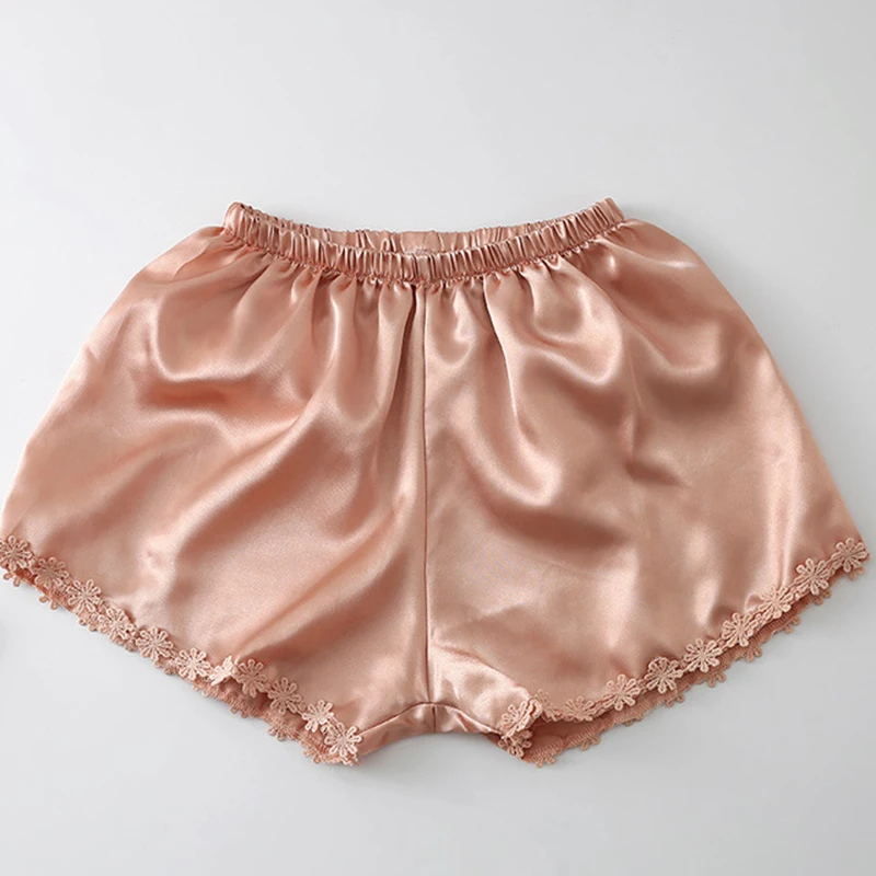 Женские Сатиновые шорты Летние повседневные с рюшами и эластичной резинкой на
