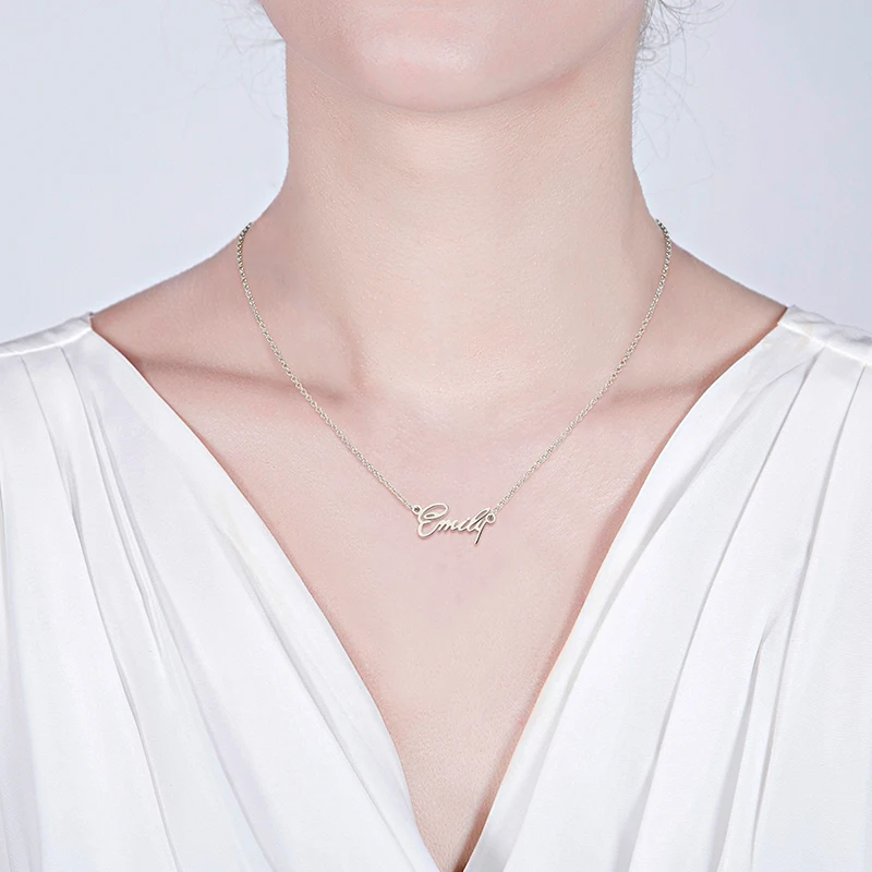 AILIN 2020 год индивидуальное ожерелье с шрифтом из нержавеющей стали 18k покрытием