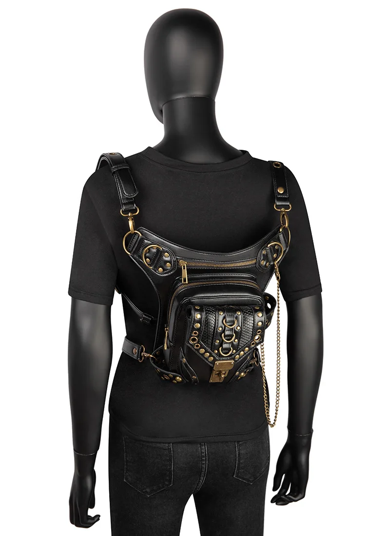 2021 модная новая Ретро сумка в стиле стимпанк, женская сумка через плечо, Женская поясная сумка, женская сумка в стиле панк от AliExpress RU&CIS NEW