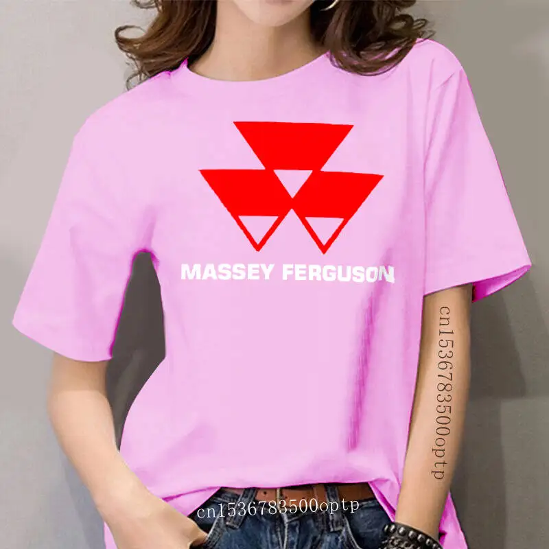 

women Black T-Shirt Size S-3XL New Massey Ferguson