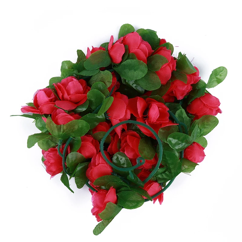 Artificial Flower Rose Vine Rattan Hanging Garland Silk Fake Flowers String Home Party Wedding Decoration | Дом и сад