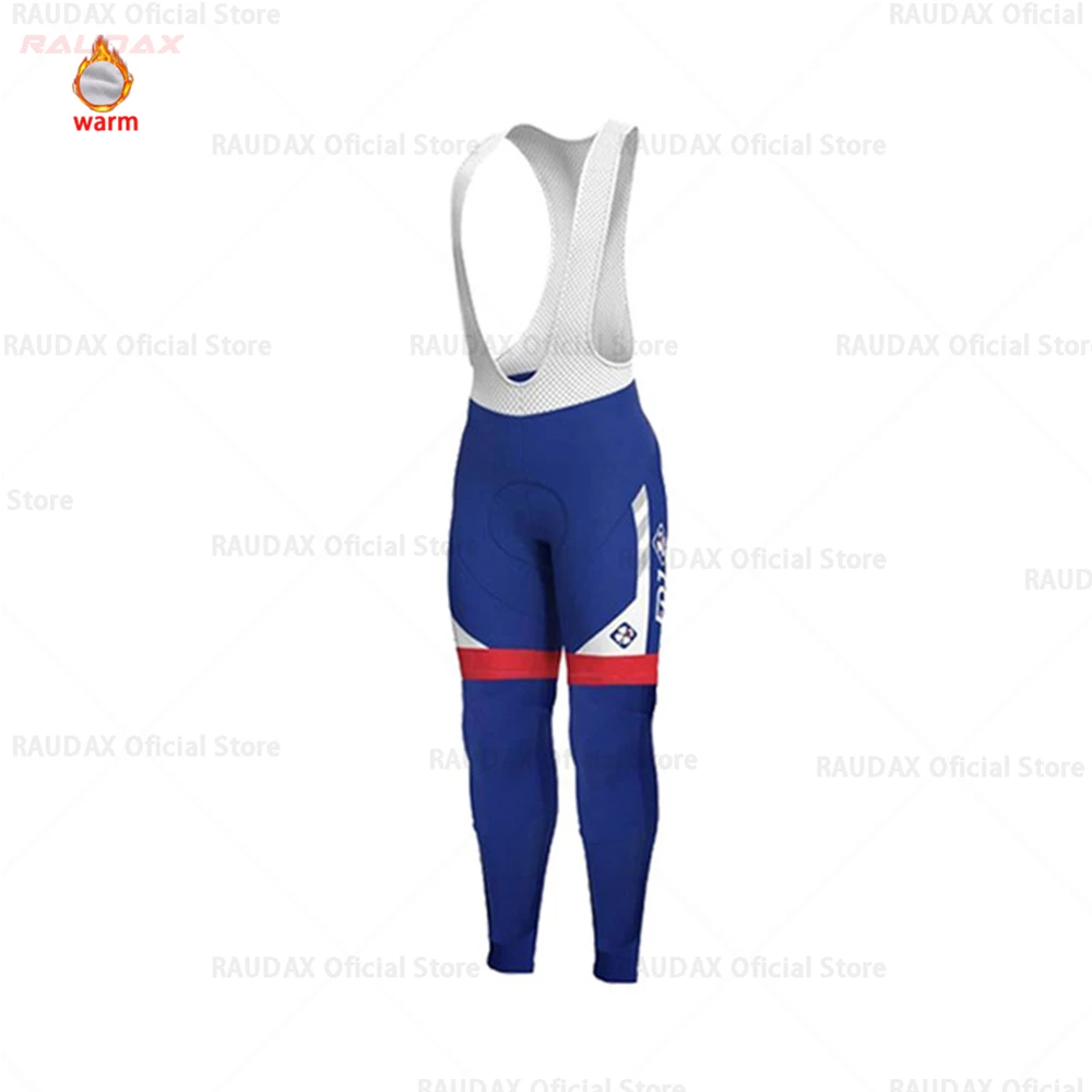 bib pant Зимние термальные флисовые велосипедные Джерси наборы дышащие Ropa Ciclismo мужские с длинным рукавом MTB велосипед одежда Спортивная футболка - Цвет: bib pant