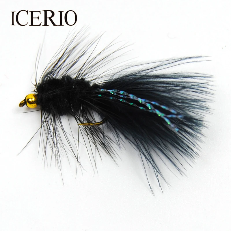 ICERIO 8 шт. Шариков шерстяные насадки для рыбной ловли нахлыстом #8|woolly bugger|fishing lurefly