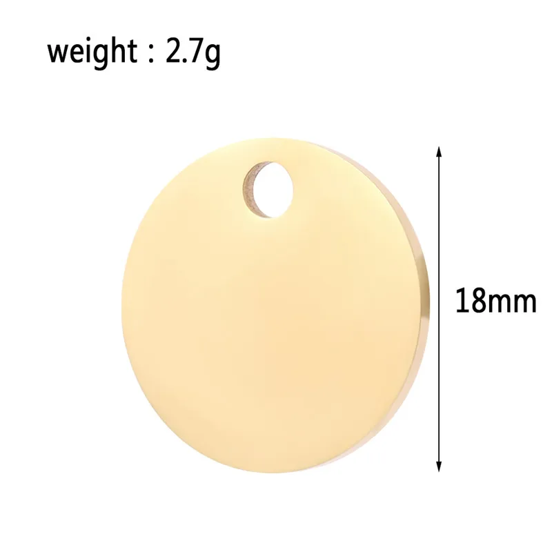 30-дневные ярлыки подвески из нержавеющей стали с гравировкой 18 мм стальные