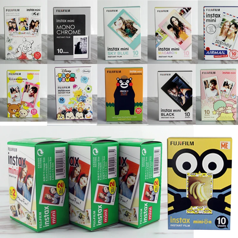 Оригинальная пленка Fujifilm Instax Mini Instant Cartoon Film mini Fuji instax для Polaroid 7s 8 9 25 50s 90 SP 1 2 CHECKY