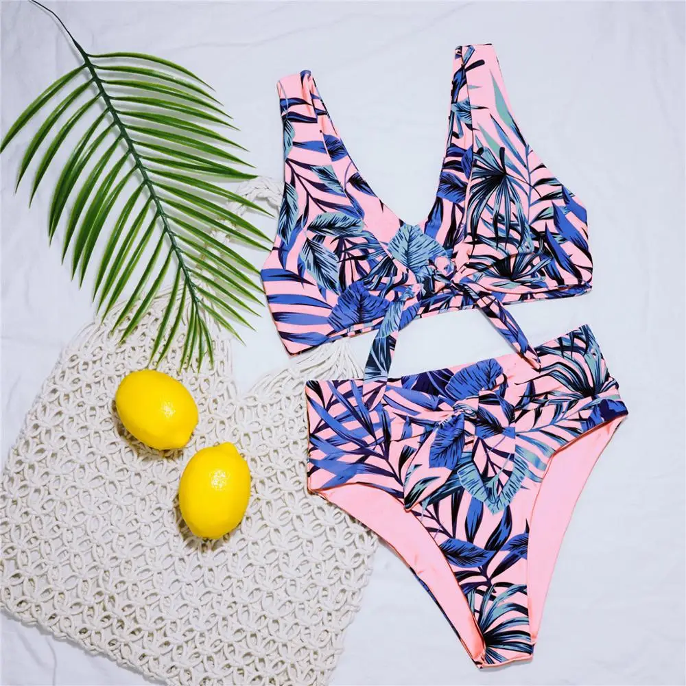 Женский купальник 2020 новый сексуальный комплект бразильского бикини с бантиком
