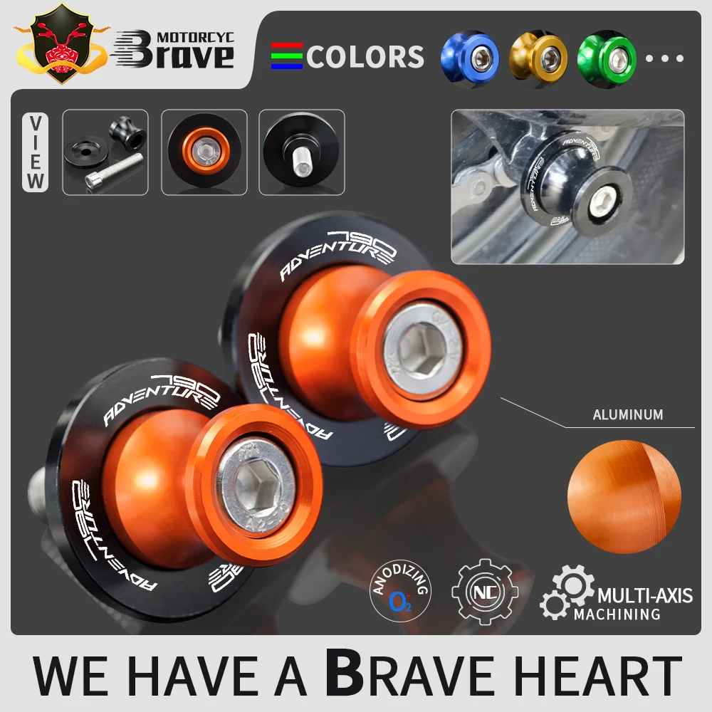 

Motorcycle Accessories Swingarm Spools Slider For KTM 790 Adventure / R ADV 2019 2020 2021 Stand Screws Slider Protector 790ADV