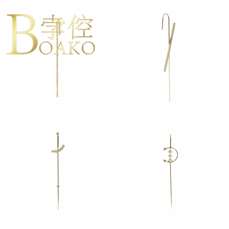 

BOAKO 1 Pcs Christmas Tree Earrings For Women 925 Sterling Silver Earrings Dangle Piercing Earings Pendientes Jewelry #10.1