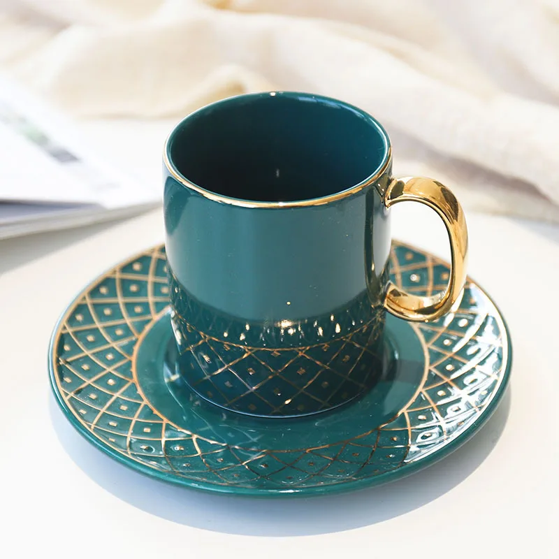 Роскошный кофейный сервиз на 200 мл светильник с золотой росписью кофейная чашка и
