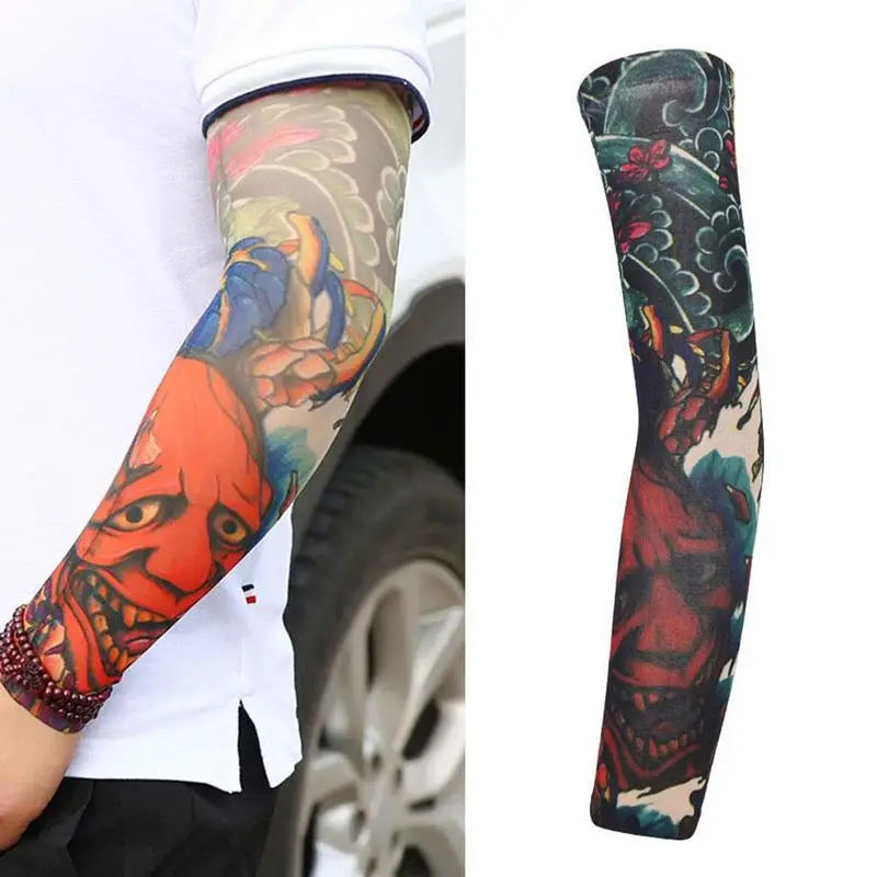 1 шт. чехол для рук с татуировкой 3D печать рукава велоспорта мужские Бесшовные