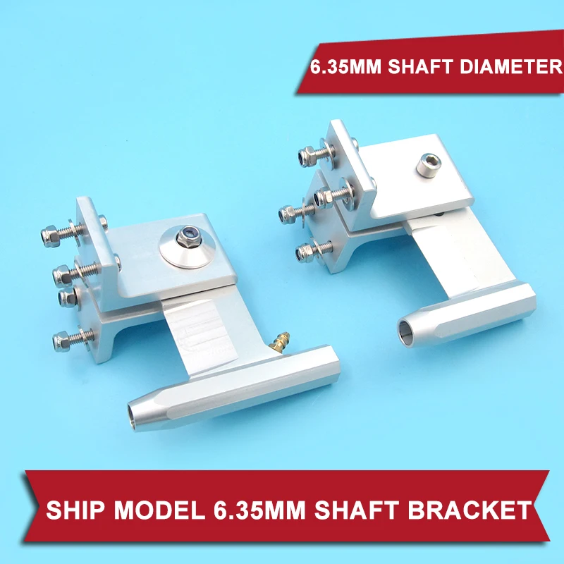 

70 / 80T 6.35mm Shaft Bracket For Racing Speed Boat Propeller Shaft Support Bracket Aluminum Alloy 6.35mm Shaft Hole