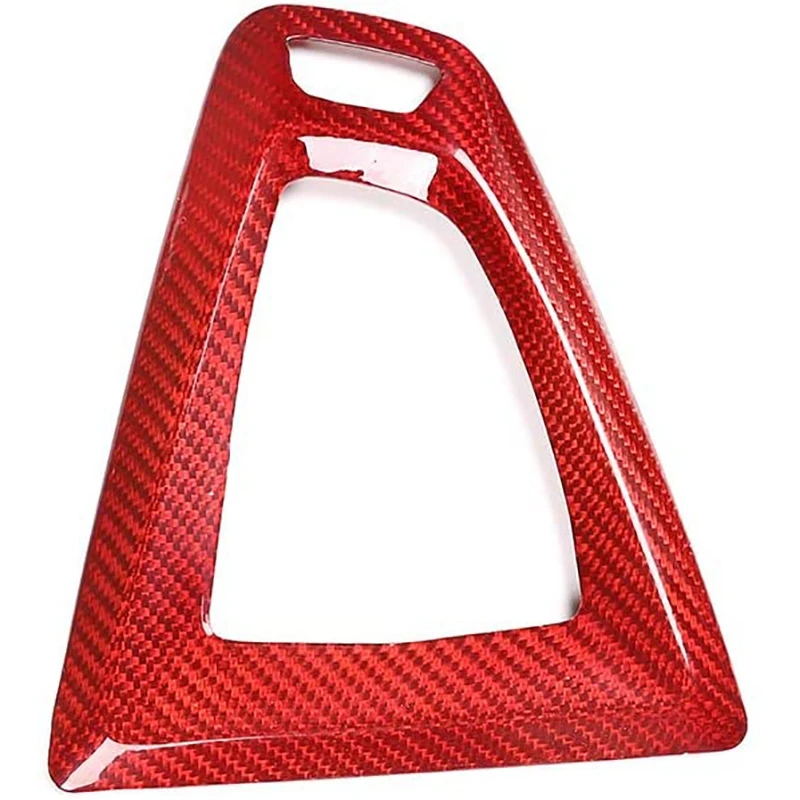 

for M2 F87 M3 F80 M4 F82 M5 M6 Car Interior Gear Shift Cover Trim Red Carbon Fiber Console Gear Box Frame Accessories