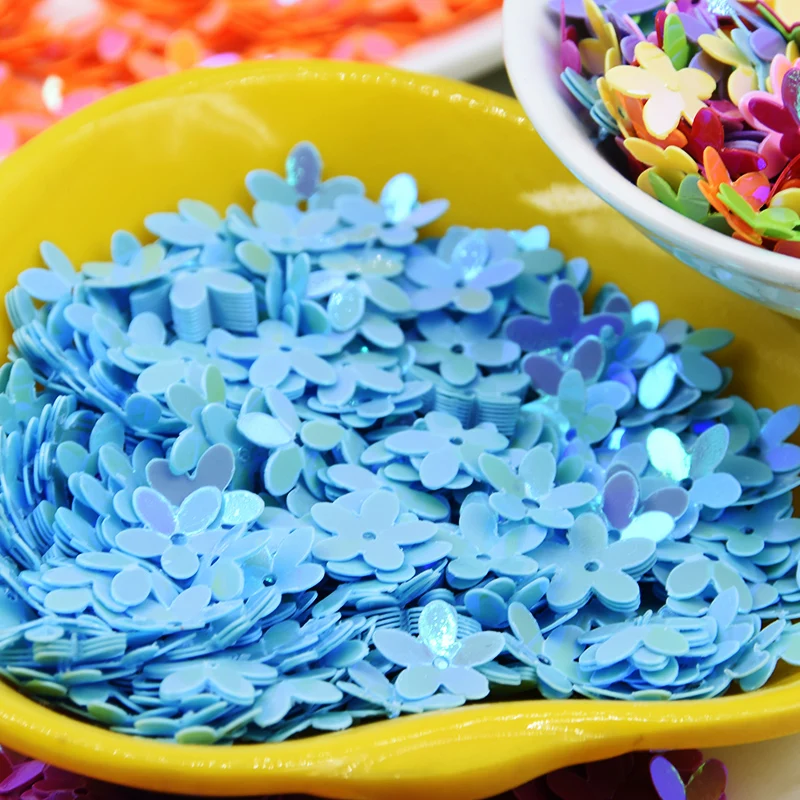 Цветочные пайетки 10 мм из ПВХ с пятью лепестками для шитья рукоделия свадьбы