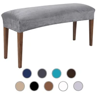 velvet soft stretch dining room spandex elastic chair bench covers slipcover seat protector for living room kitchen bedroom
