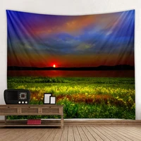 color gradient landscape tapestry sunrise landscape tree tapestry living room bedroom wall decoration yoga mat beach blanket