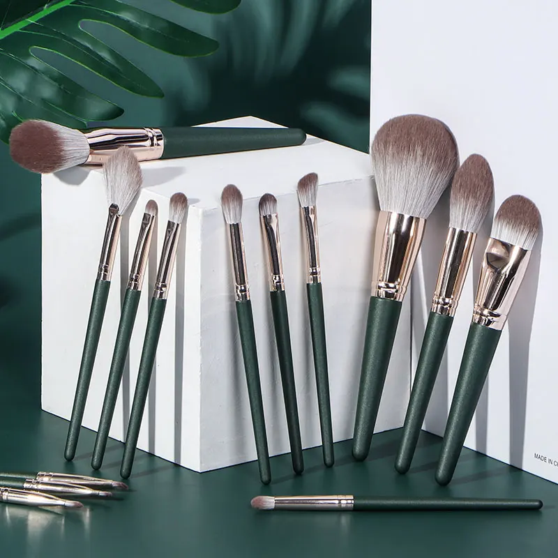 ZOREYA Makeup Brush Set 14pcs Make Up Brushes With PU Leather Bag Powder Blusher Concealer and Eyeshadow 2020 New | Красота и