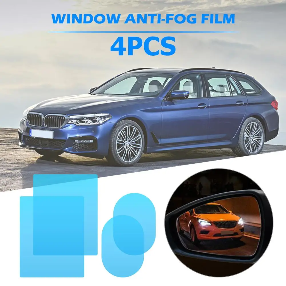 

VODOOL 4 Pcs Car Rainproof Film Car Car Rearview Mirror protective Rain proof Anti fog Waterproof Film Membrane Car Sticker New