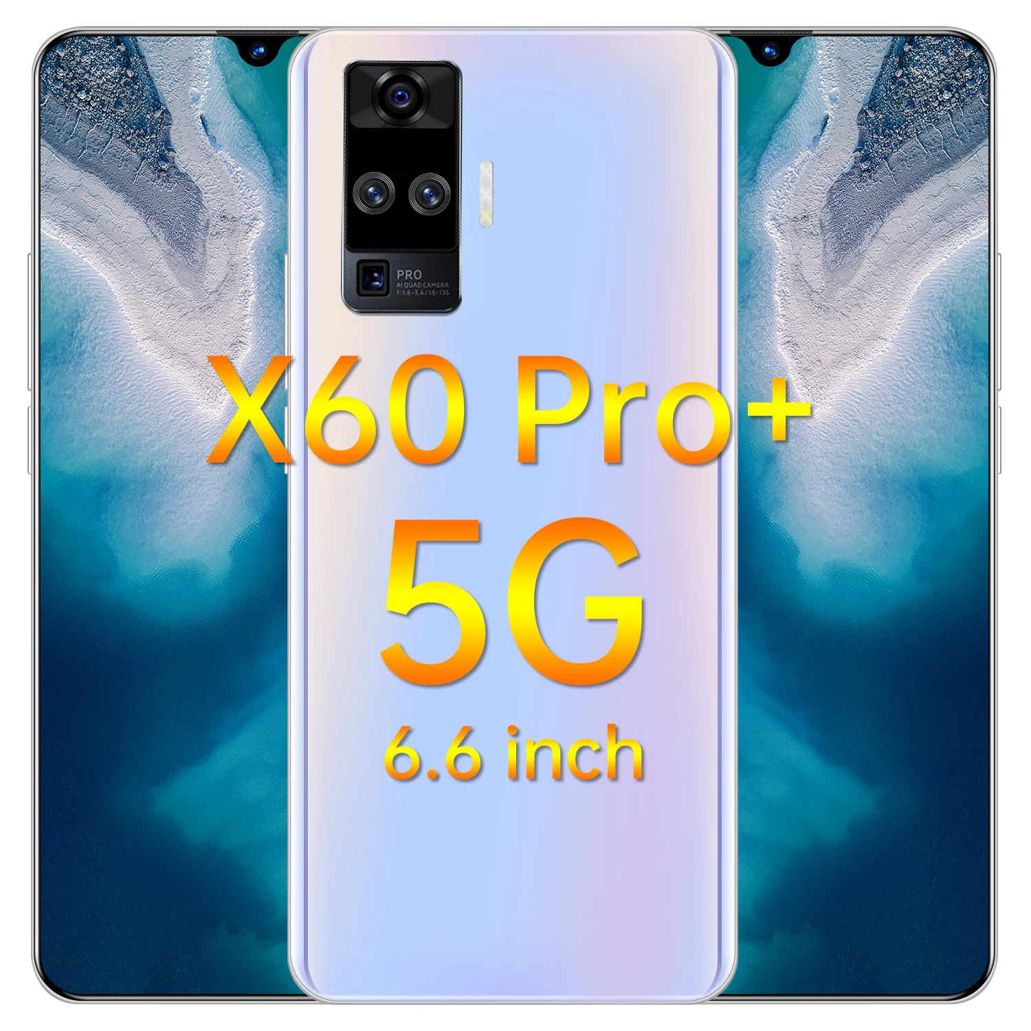 for vivo x60pro 2021 new 5gsmartphone with 6 6 inch water drop screen 12512gb fast chargefor samsung huawei android 11 0 system free global shipping